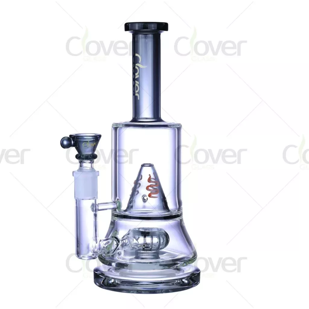 9.45-Inch Volcano Percolator Glass Bong – 14mm Female Joint, 5mm Thick Borosilicate Glass