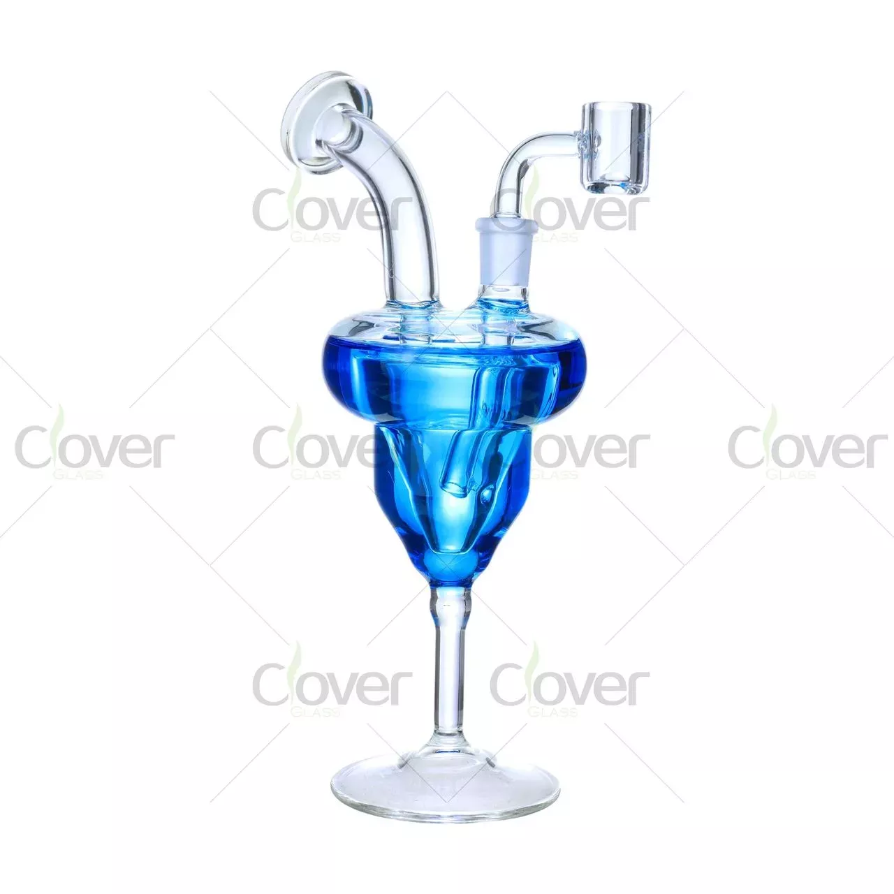9.6″ Margarita Glass Glycerin Dab Rig– Freezable Design, 5mm Thick Glass | 14mm Joint