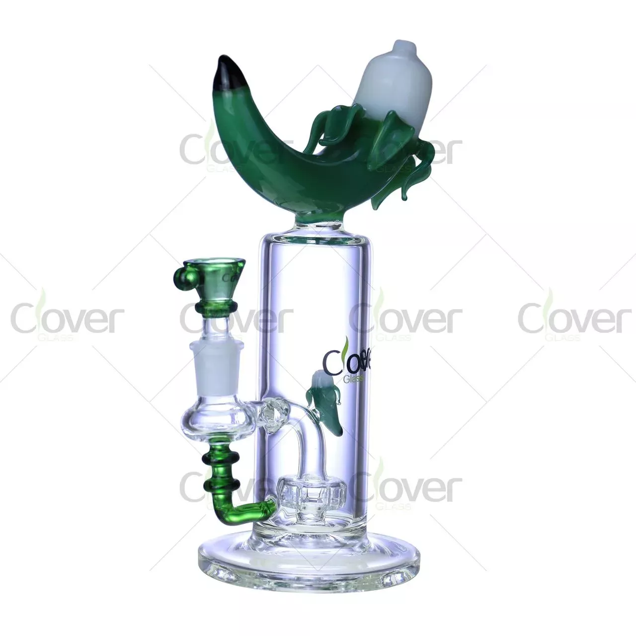 9.8″ Banana Themed Glass Water Pipe – Fun Peeling Top Design with Inline Perc | 5mm Thick Glass