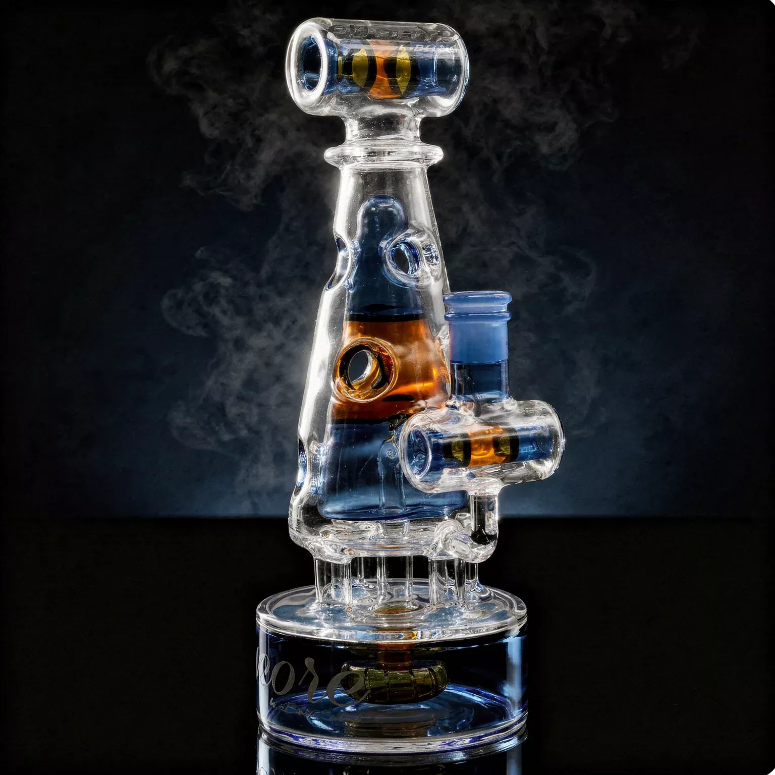 9" Encore Collection Fab Trophy Dab rig w/ 2-tone Accents and Showerhead Perc