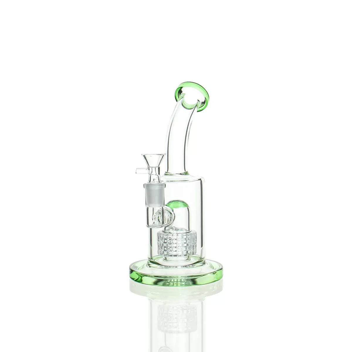 9" Matrix Perc Bubbler - Stemless - Green