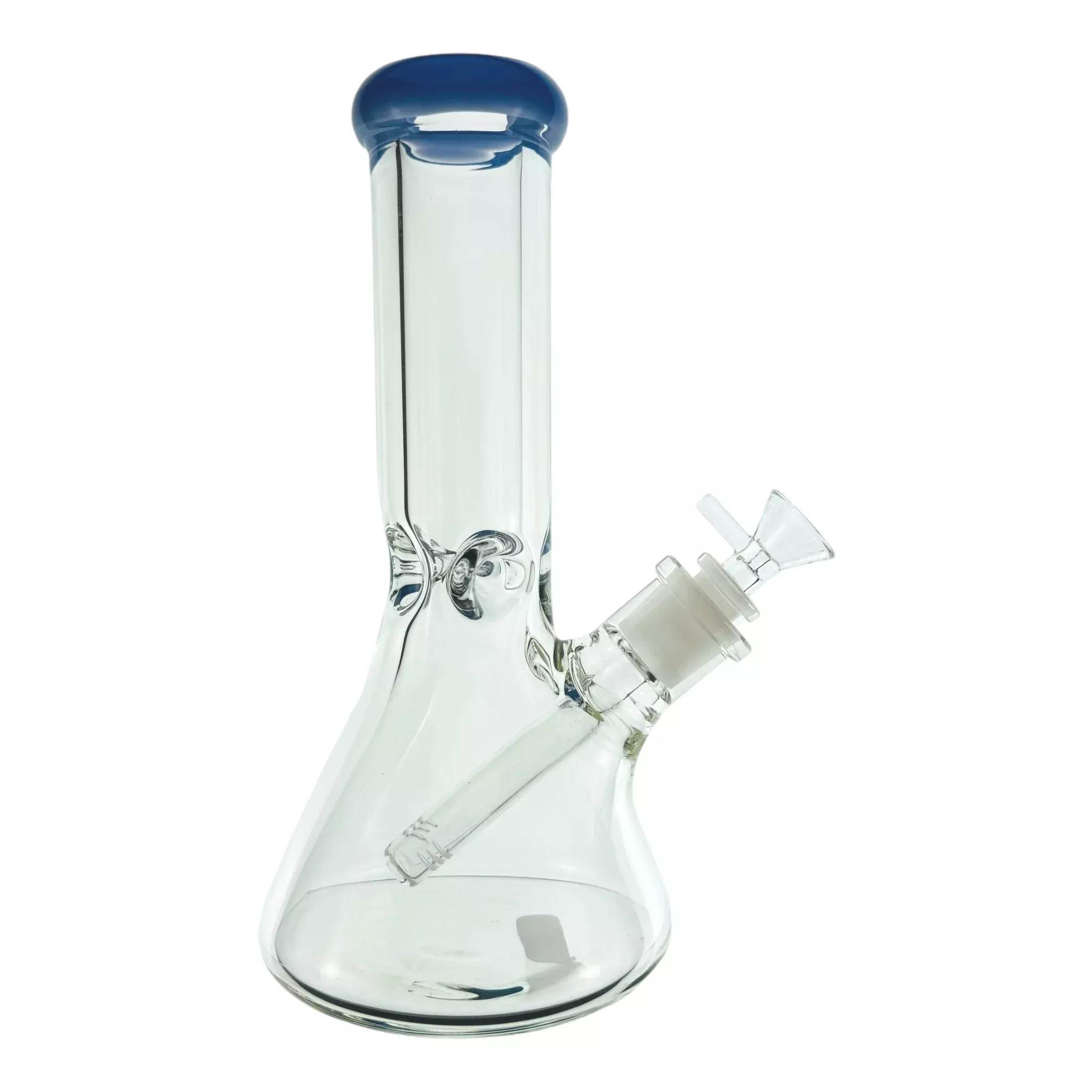 9mm Thick 10 Inch Beaker Base Bong Periwinkle Mouthpiece