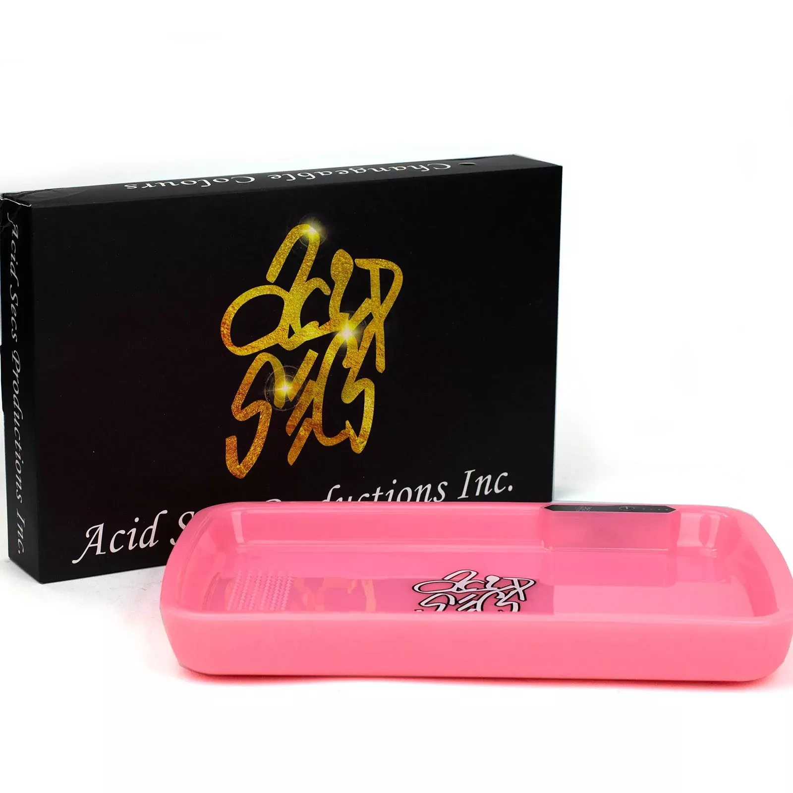 Acid Secs LED Glow Tray with Built-In Grinding Pad