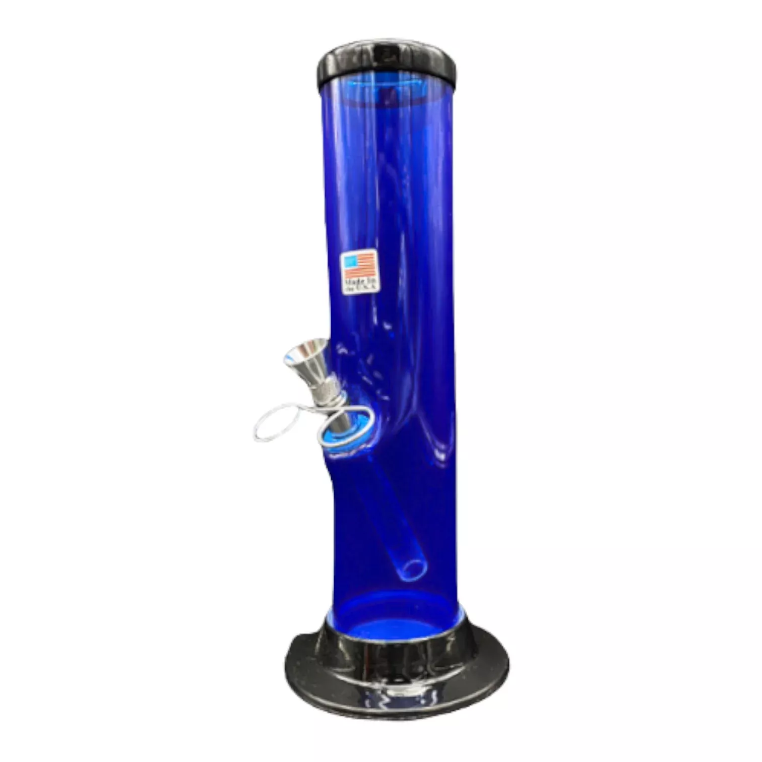 Acrylic Plastic Bong Straight 9 Inches Blue