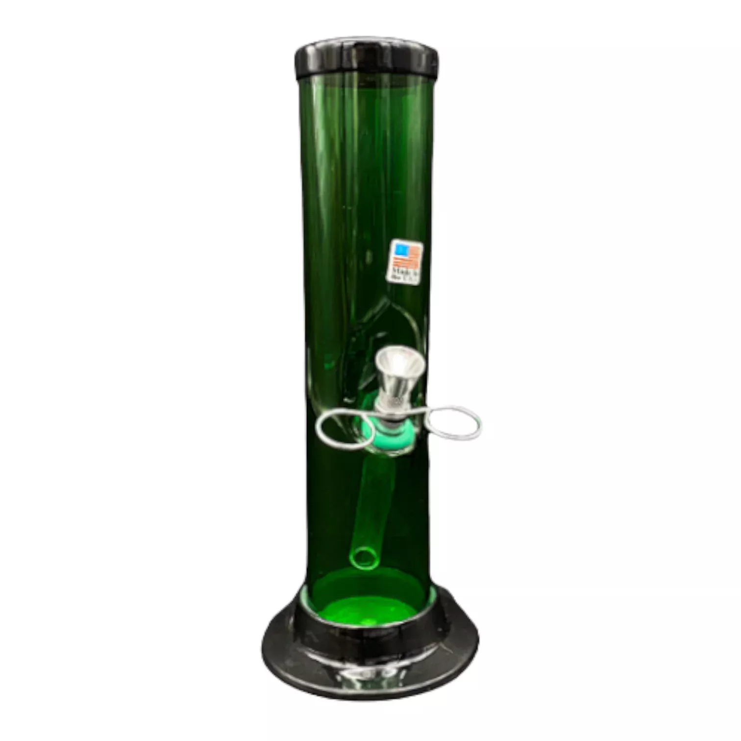 Acrylic Plastic Bong Straight 9 Inches Green