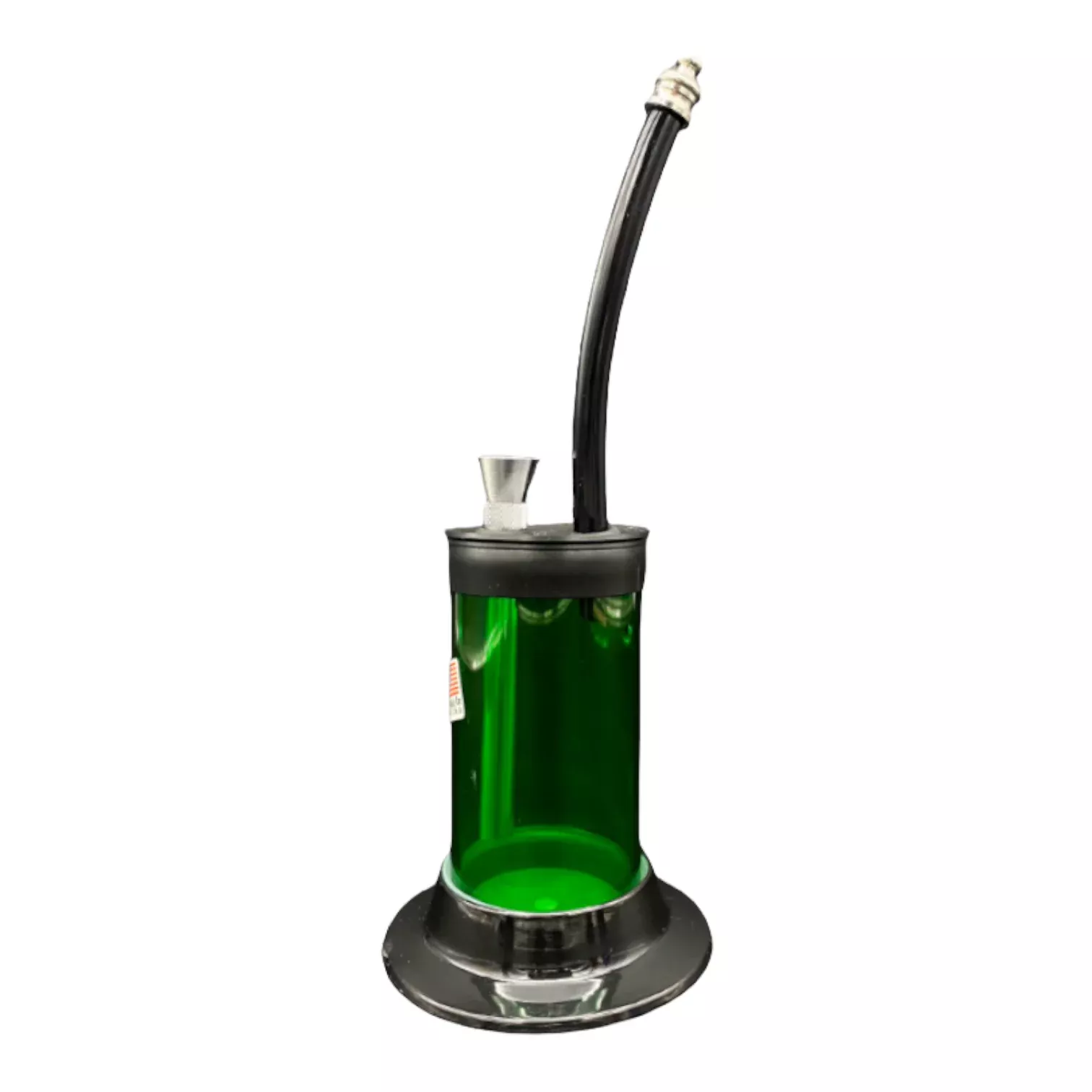 Acrylic Plastic Bubbler With Carb Hole And Metal Bowl - Green