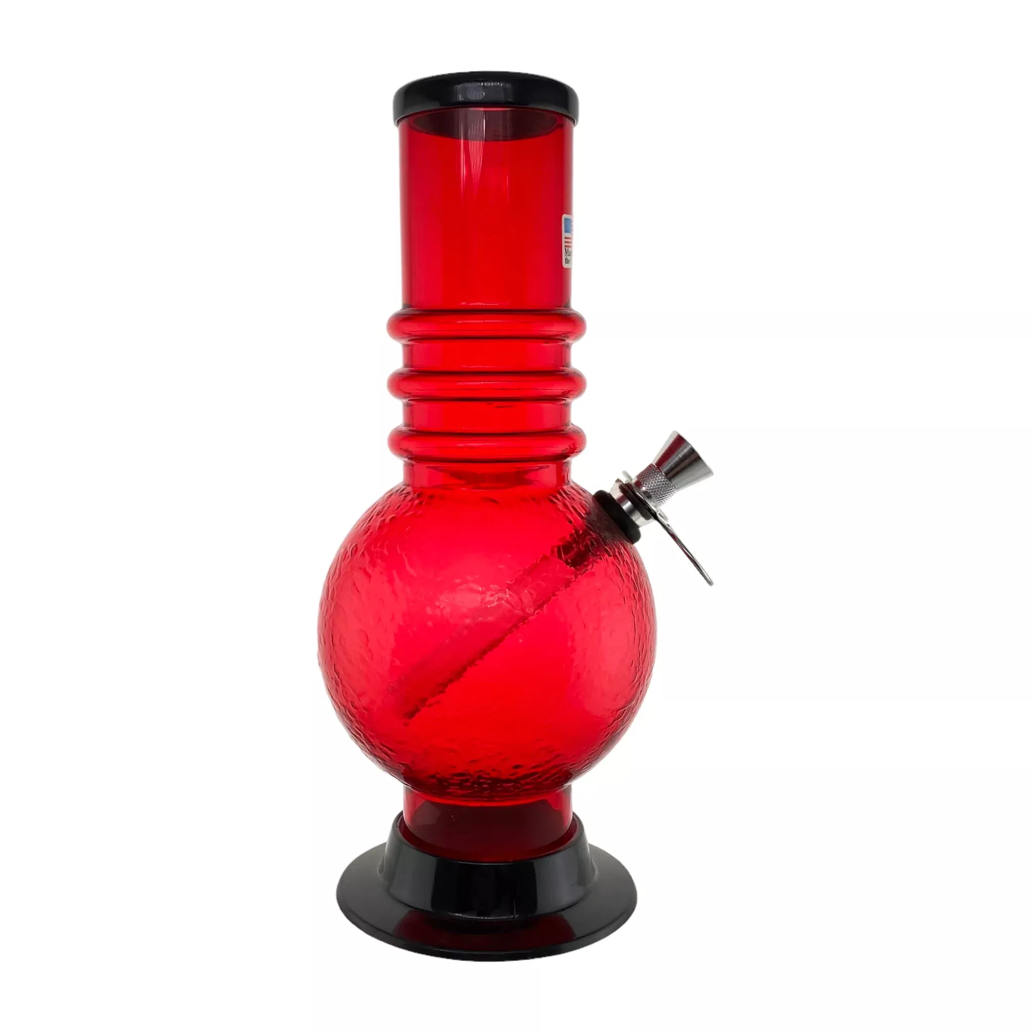 Acrylic Plastic Pull Bowl Bong Bubble 9 Inches - Red