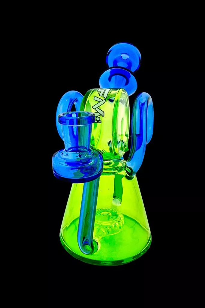 AFM Glass Double Ram Glass Recycler Bong