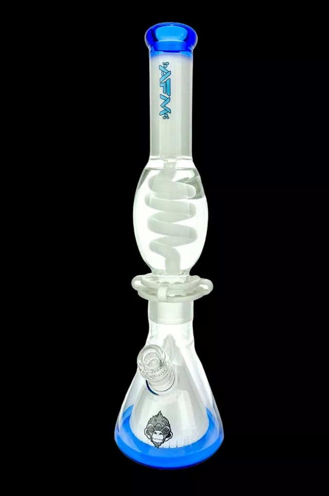 AFM Glass UFO Pyramid Glass Freezable Coil Beaker Bong
