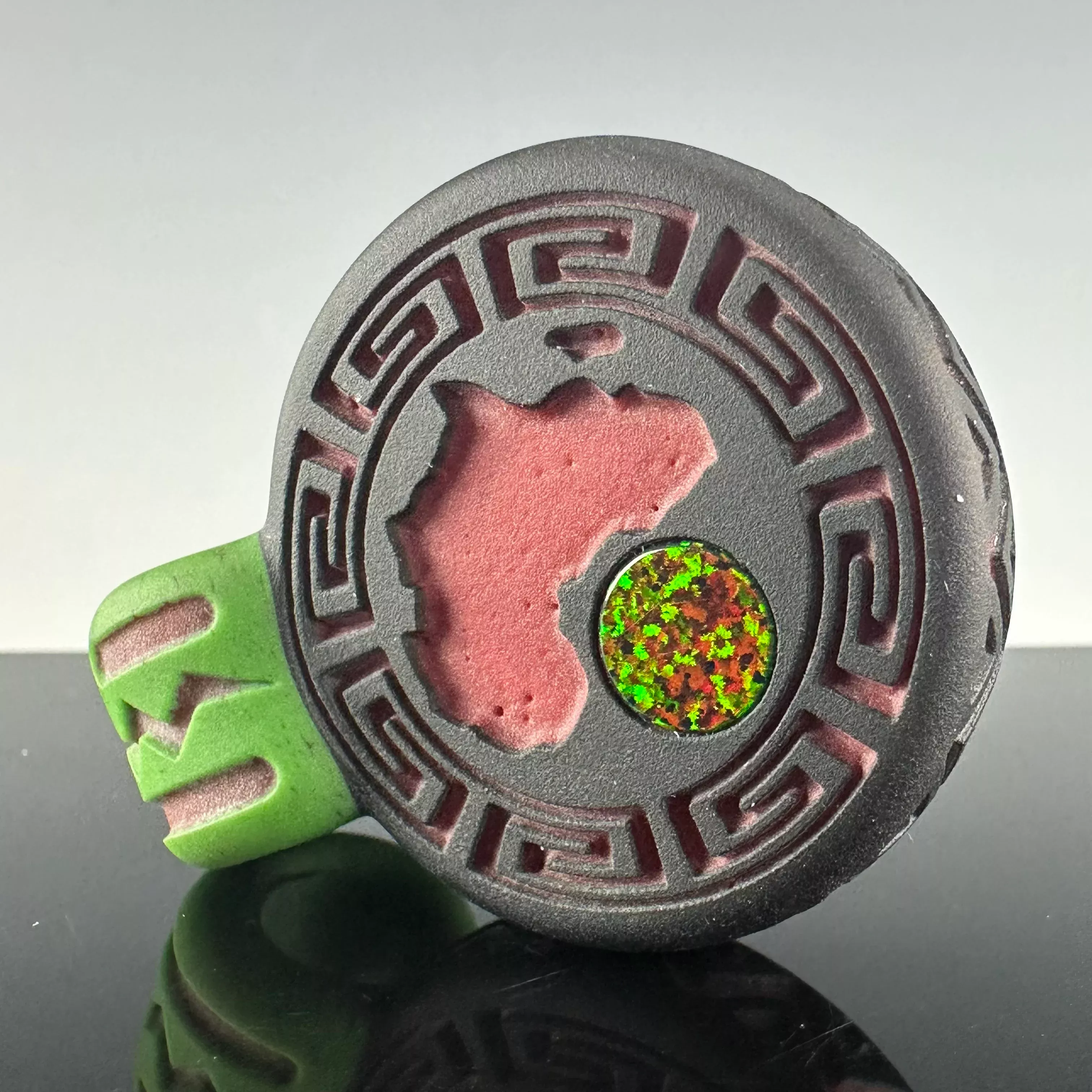 "Africa" Sandblasted Pendant by GlassMaze