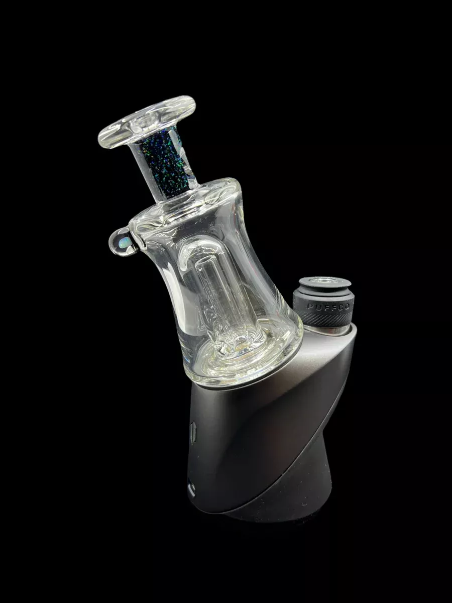 AJ Surf City Glass Puffco Peak Attachment - Crushed Opal Neck with Opal Detail