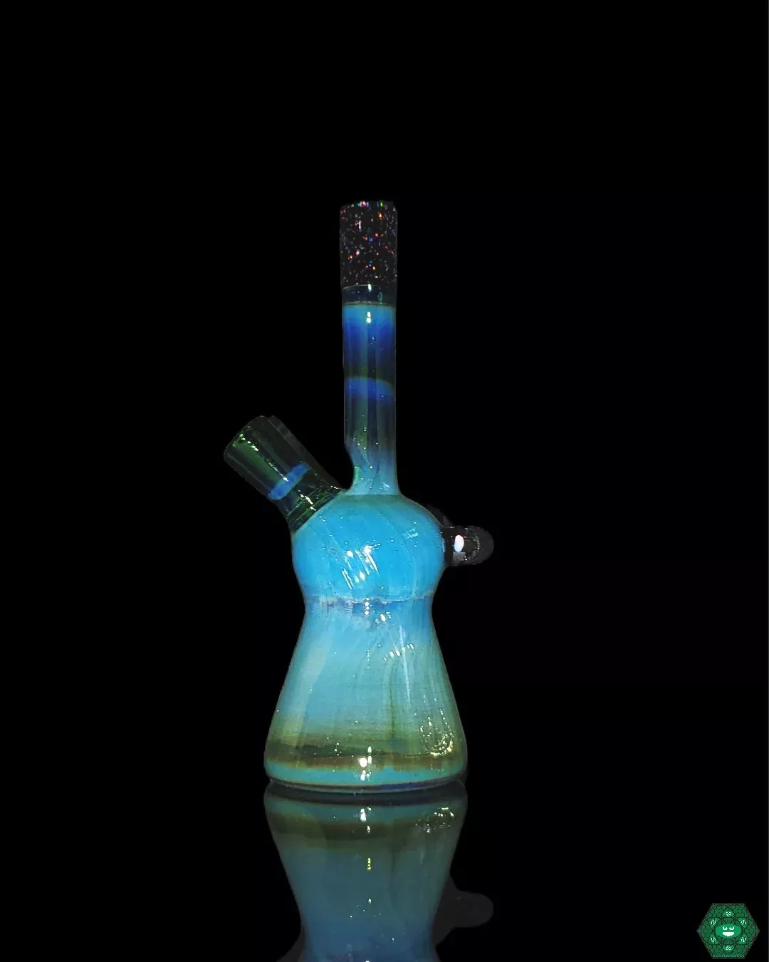 AJ Surf City Single Color Jammer with Worked Mouthpiece – 10mm Artisanal Dab Rig