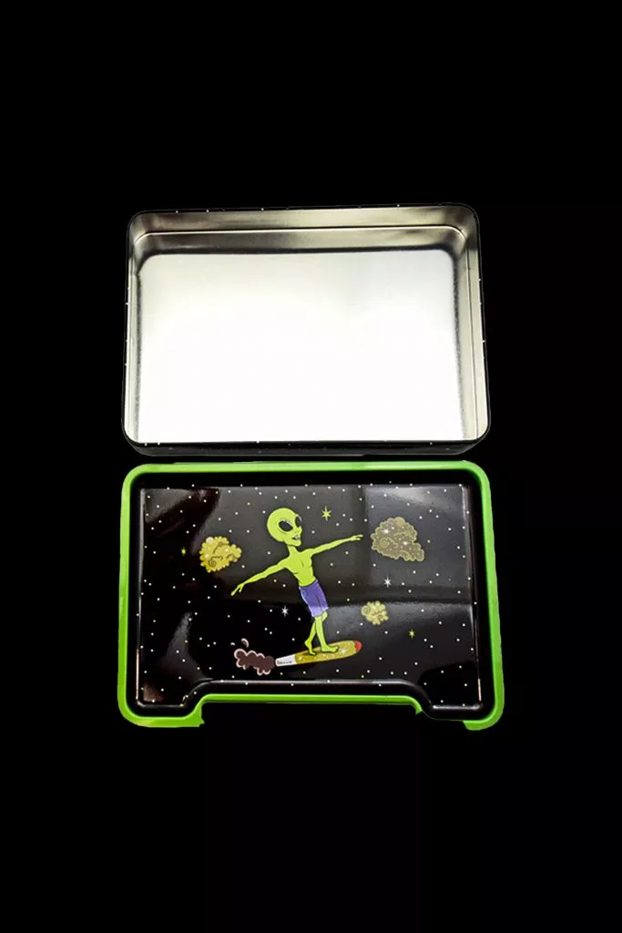 Alien Doobie Surfer Rolling Tray Box