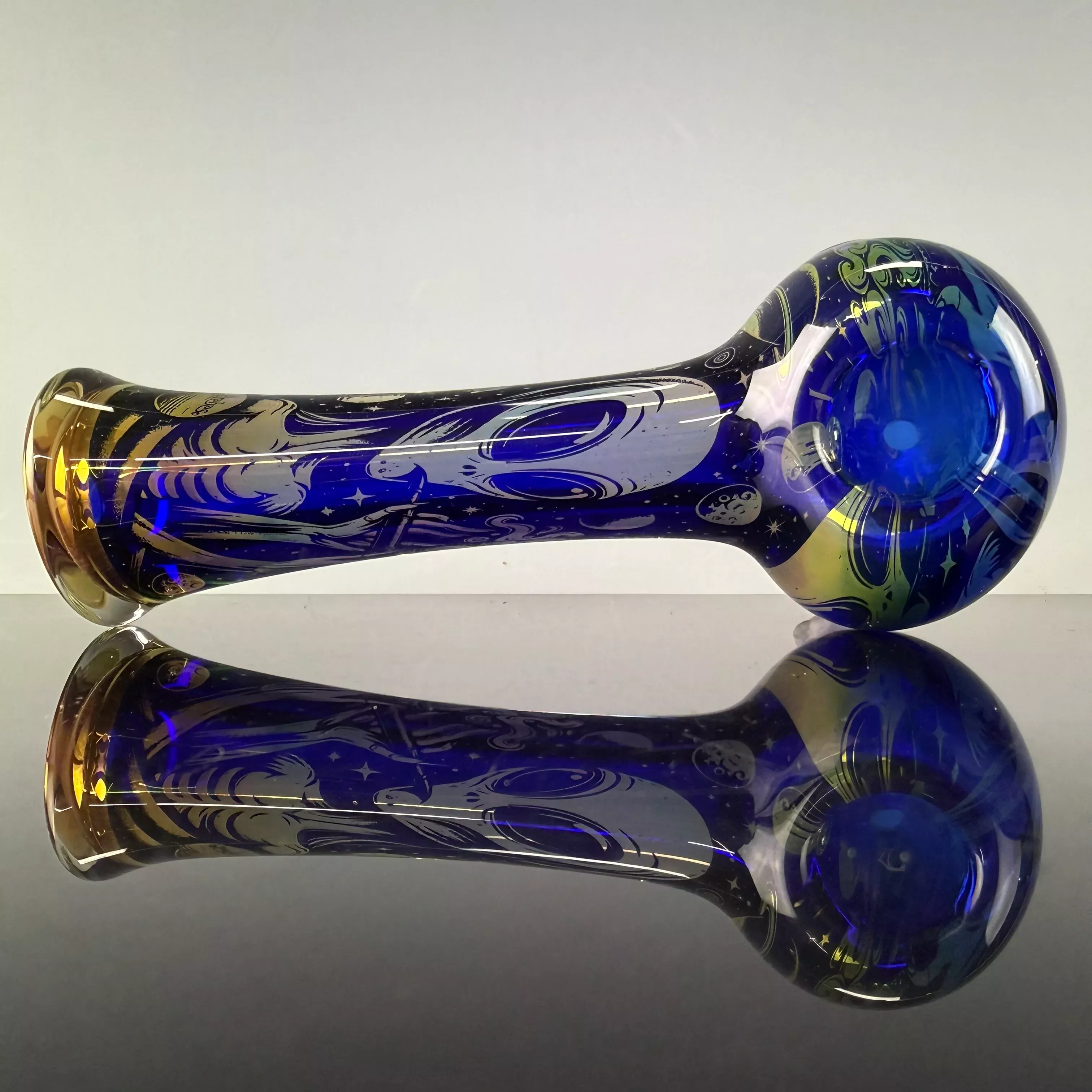"Alien" Laser Etched Handpipe by Elevator Glass
