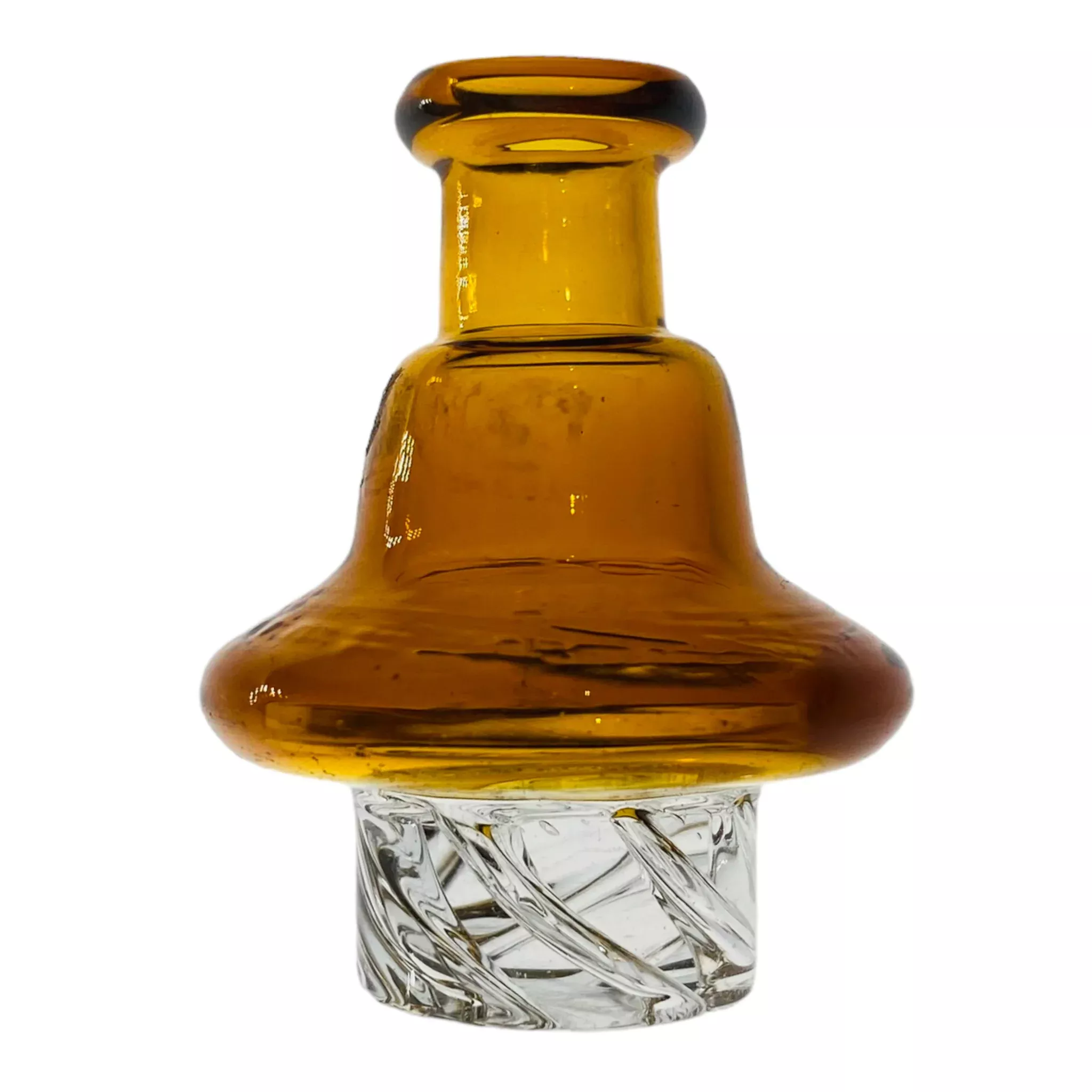 Amber Brown Glass Spinner Carb Cap With Directional Airflow