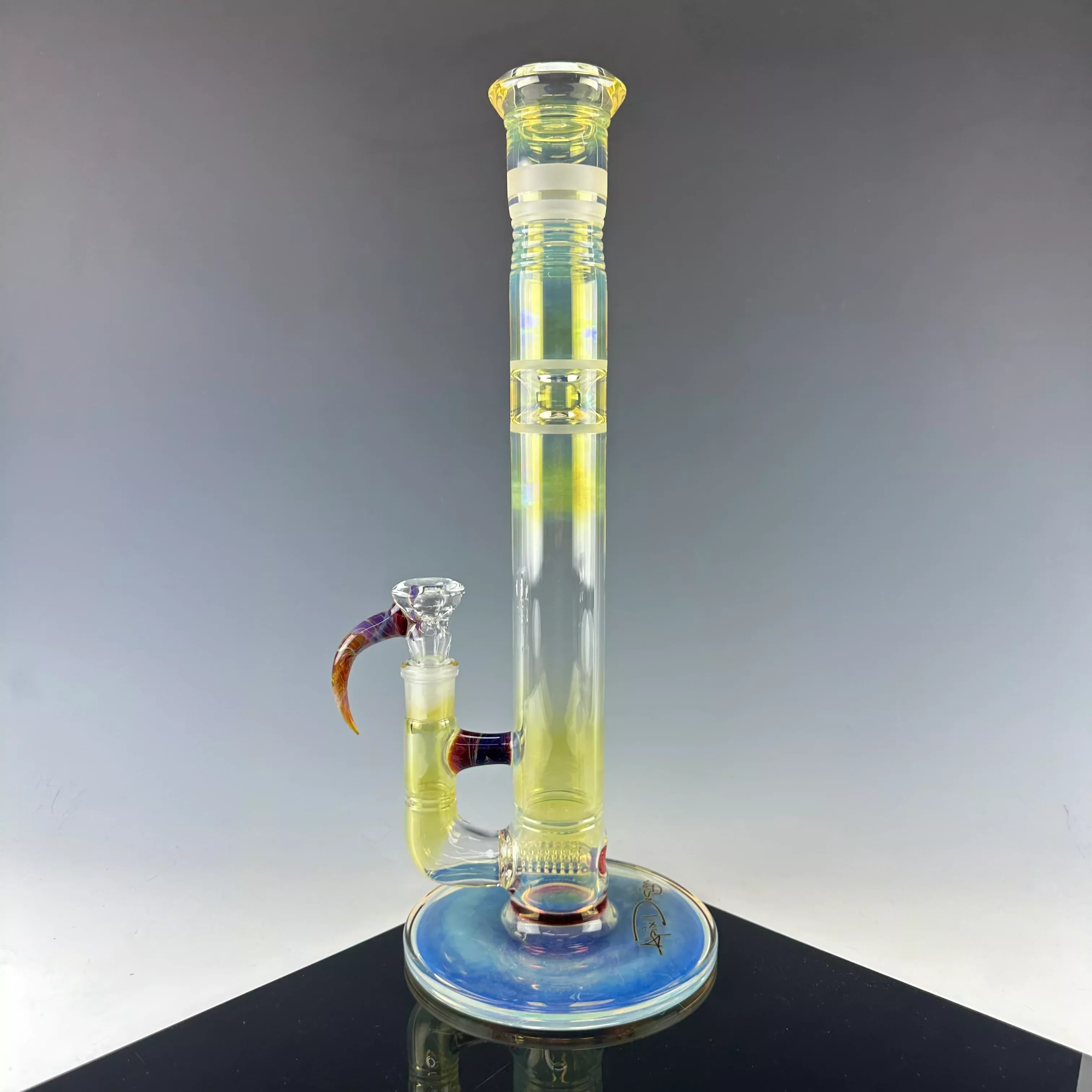 "Amber Purple & Gold Ruby" Fumed Stemline 45 X 5mm by Apix Designs