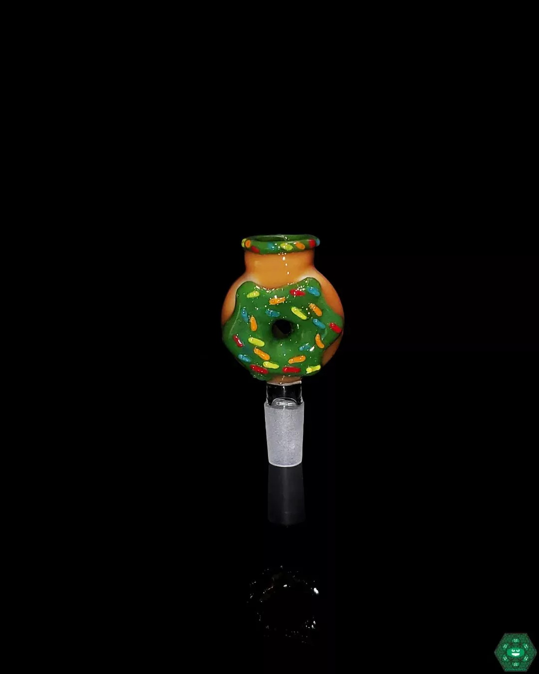 American 14mm Sprinkled Donut Glass Slide – Playful, Unique Design