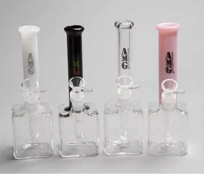 AMG 9" Small Cube Base Water Pipe – Compact & Stylish Design