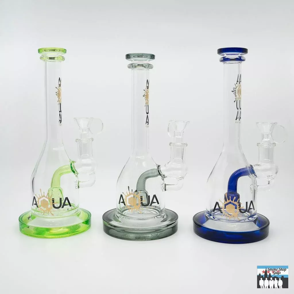 Aqua Glass Works Mini Cone Rig with Shower Drum Perc – Portable Elegance