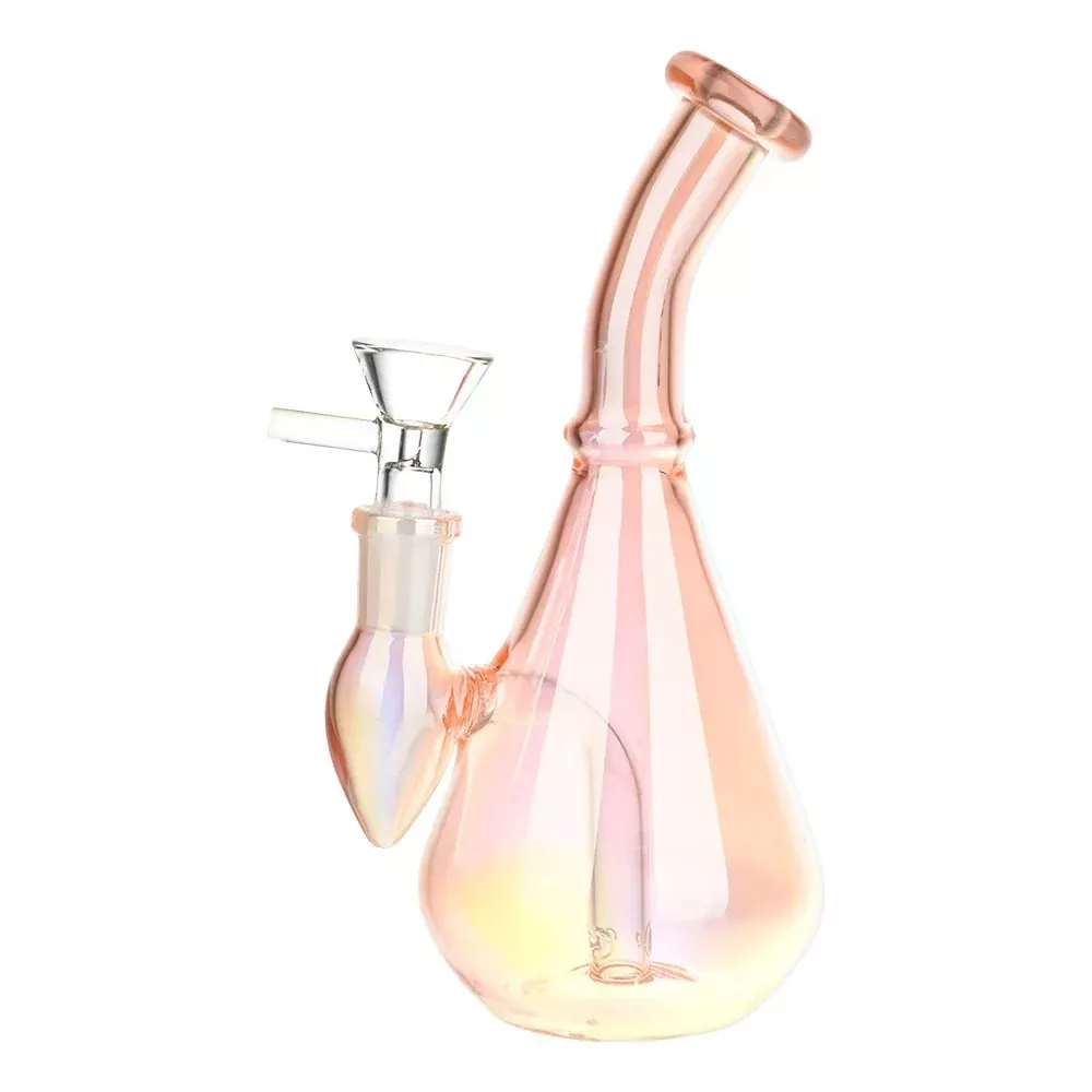 Aura Vibe Electroplated 7" Glass Vase Bong with 14mm Herb Slide