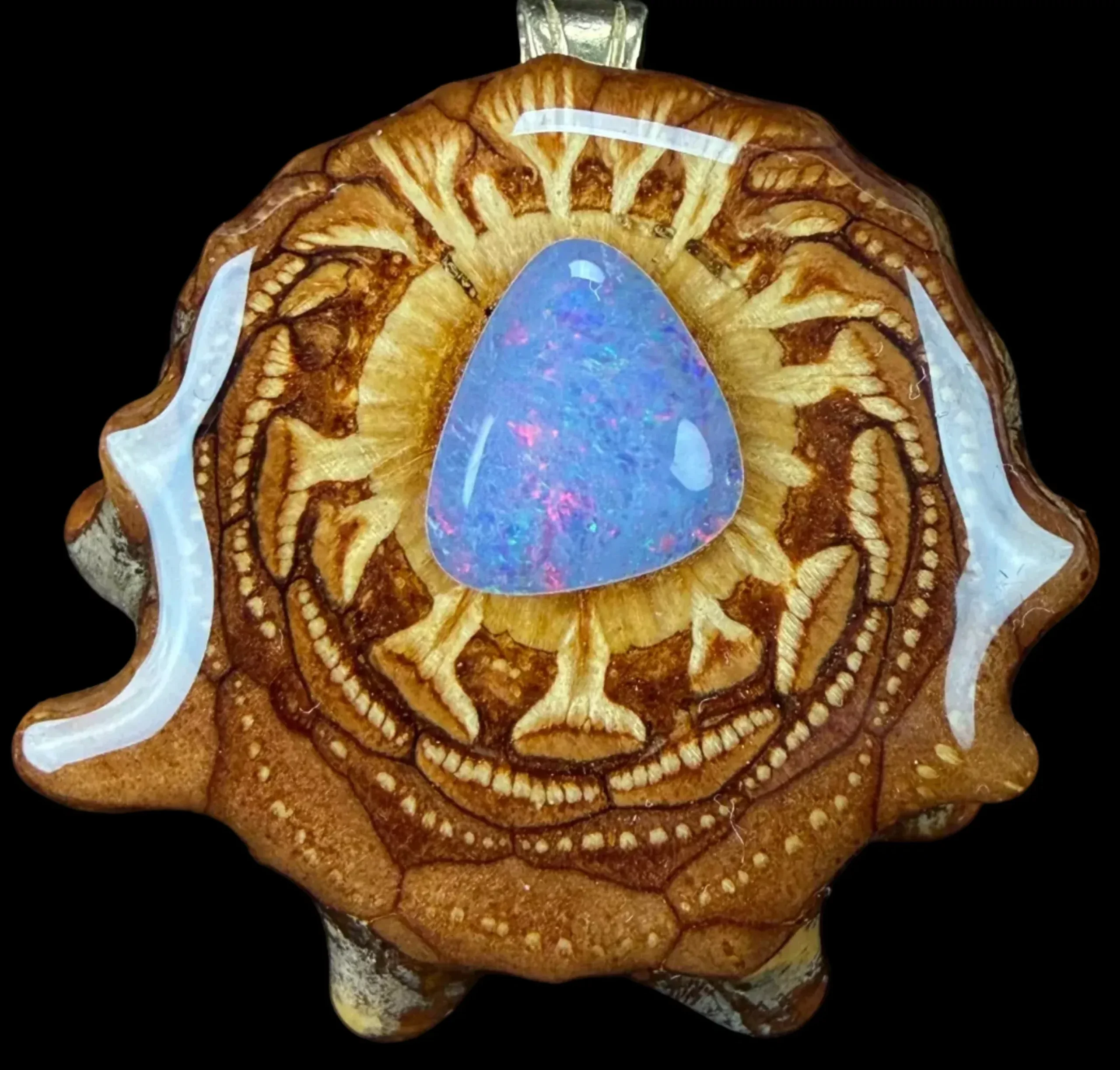 Australian Blue Opal Pendant by Third Eye Pinecones