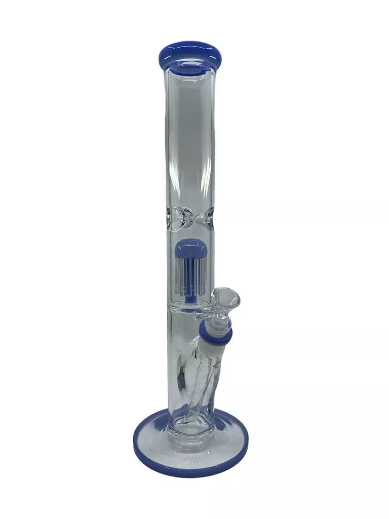 Baby Face 15" Straight Tube Bong with Tree Perc - Assorted Colors