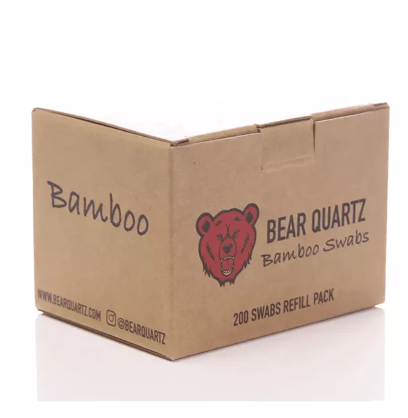 Bear Quartz Bamboo Swabs – Eco-Friendly Cleaning Swabs for Bangers (200ct)