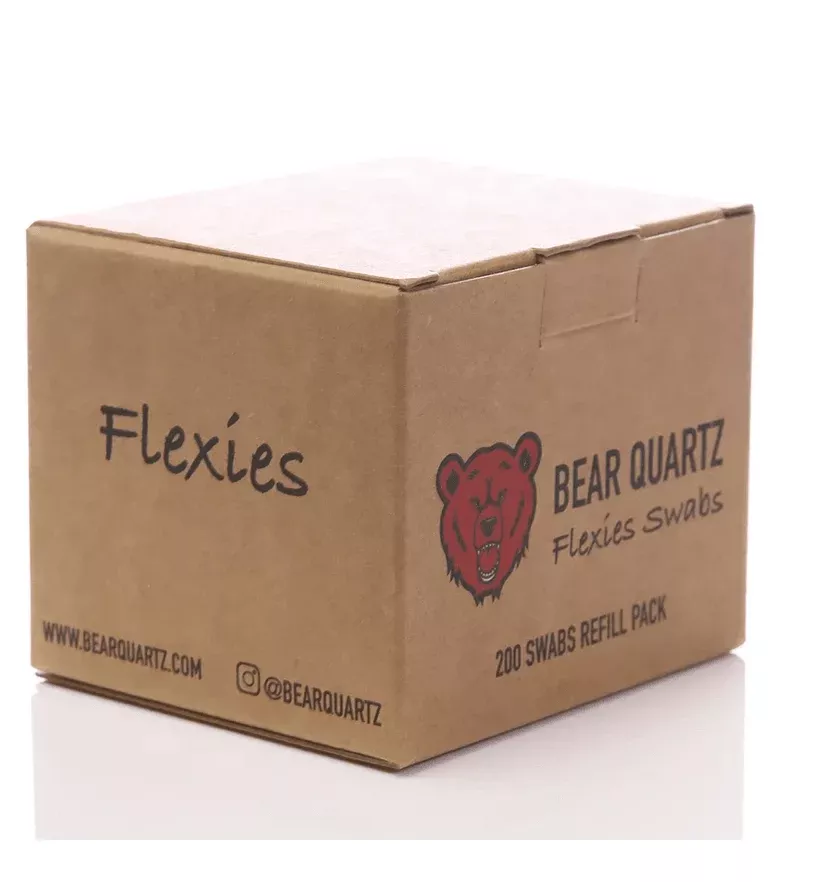 Bear Quartz Flexies Swab Refills – Absorbent and Biodegradable Cleaning Tools (200ct)