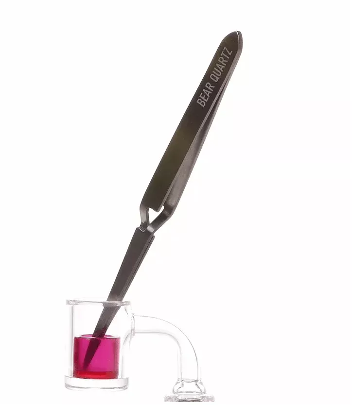 Bear Quartz Reverse Action Tweezers – Heat-Resistant Dab Tool