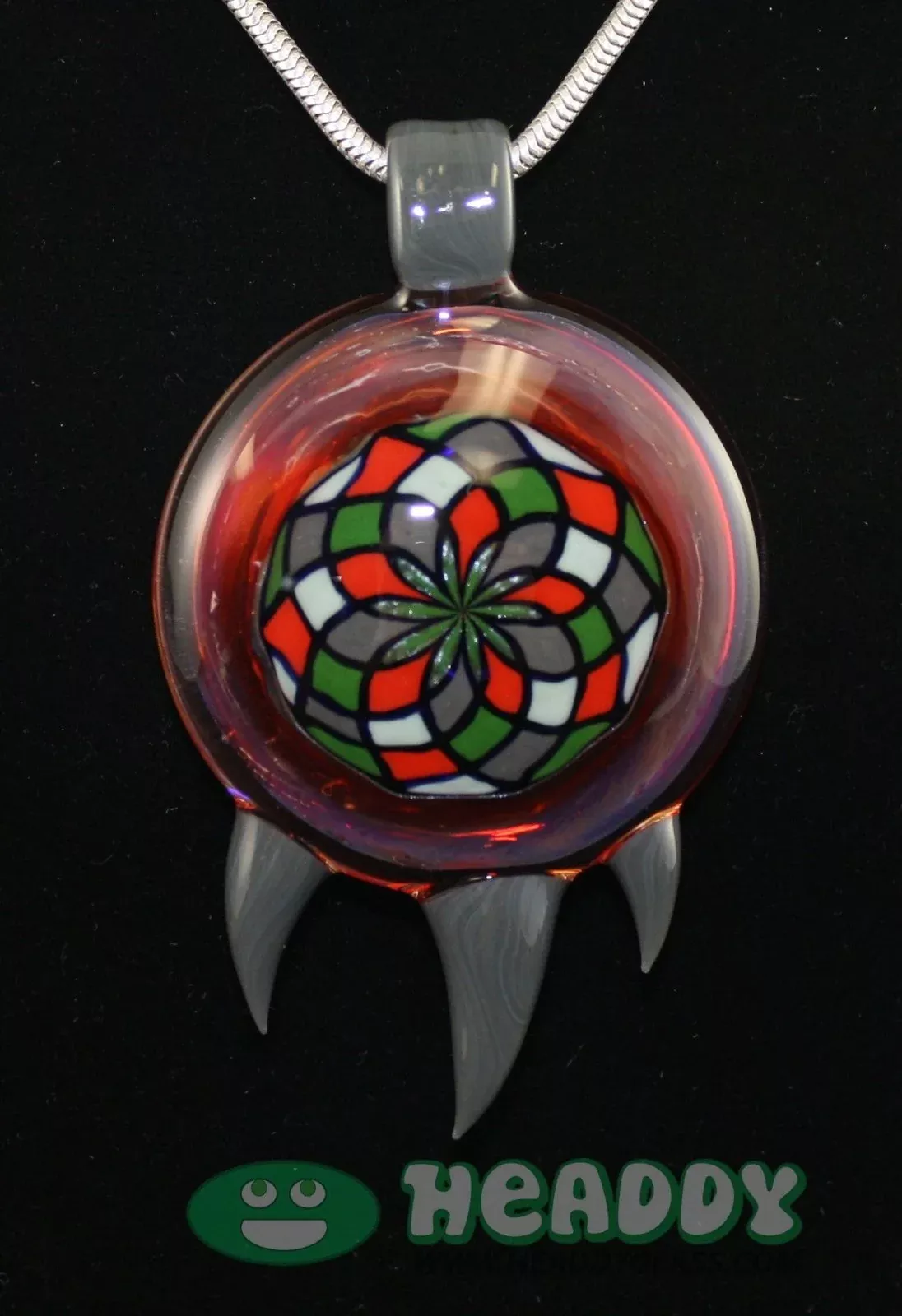 Bearclaw Filla Pendant #14 - Limited-Edition Handcrafted Glass Pendant