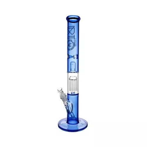 BIO - 18" Straight Full Color 10 Arm Tree Perc - Blue