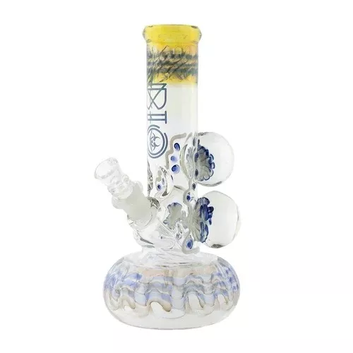 BIO - 9" 3 Marble Bubble Bottom - Blue