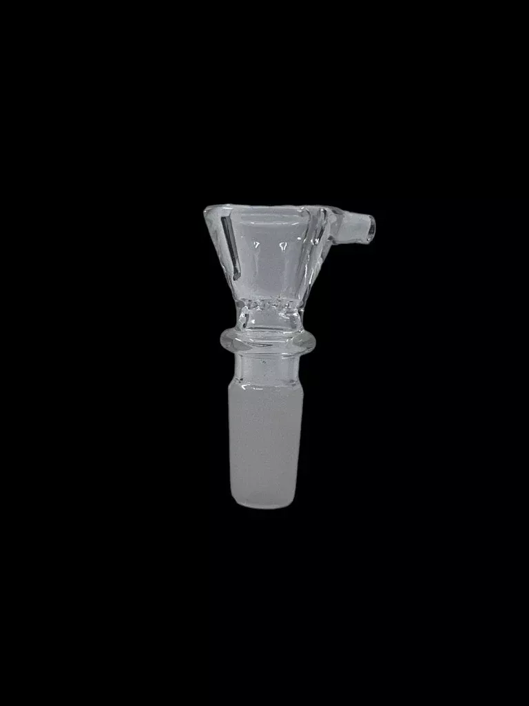 Black Sheep Glass Funnel Bowl with Honeycomb Screen and Knob – 14mm Male Joint Slide for Bongs