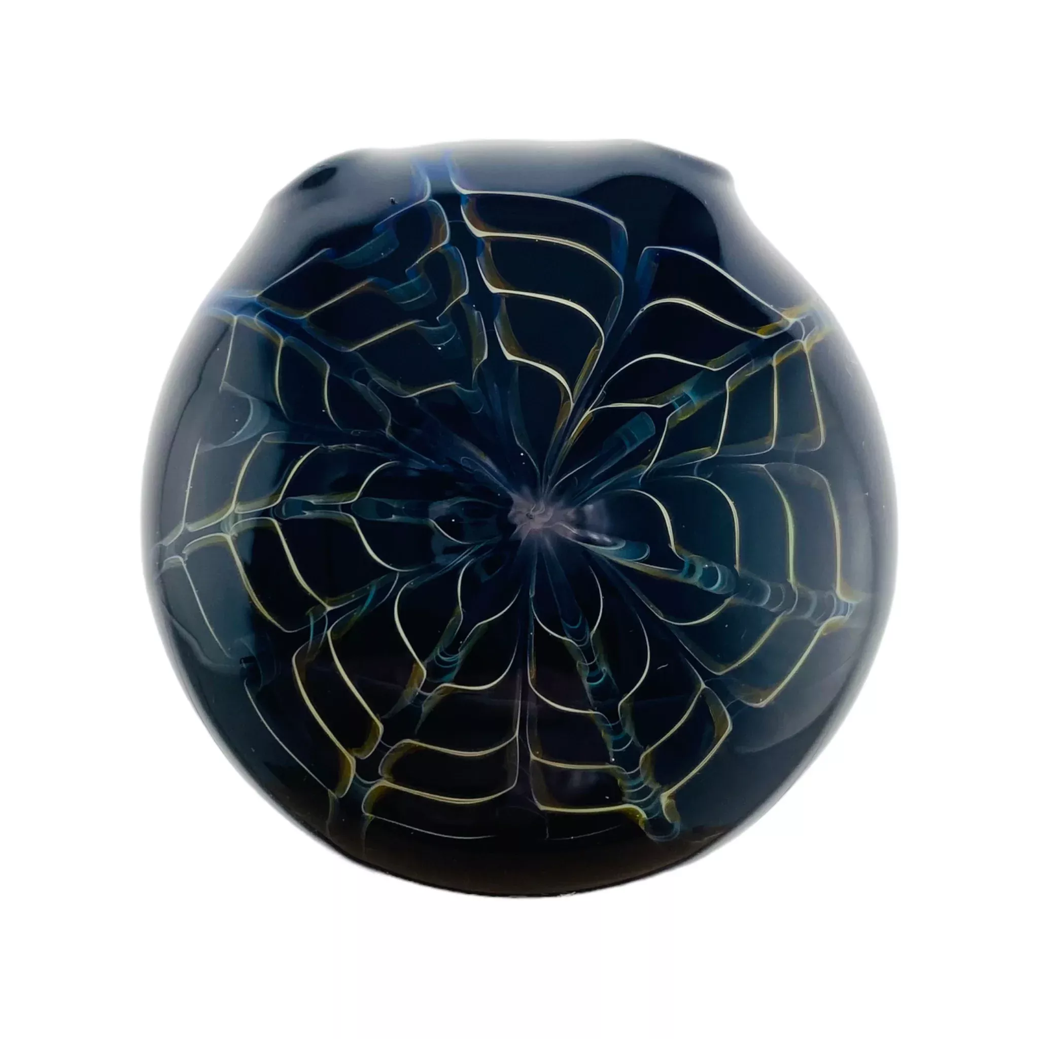 Black Sunflower Glass Pendant
