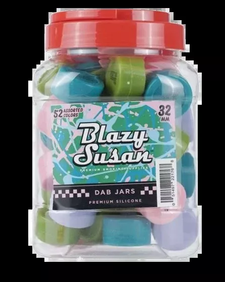 Blazy Susan 32mm Dab Jars 52-Count Display