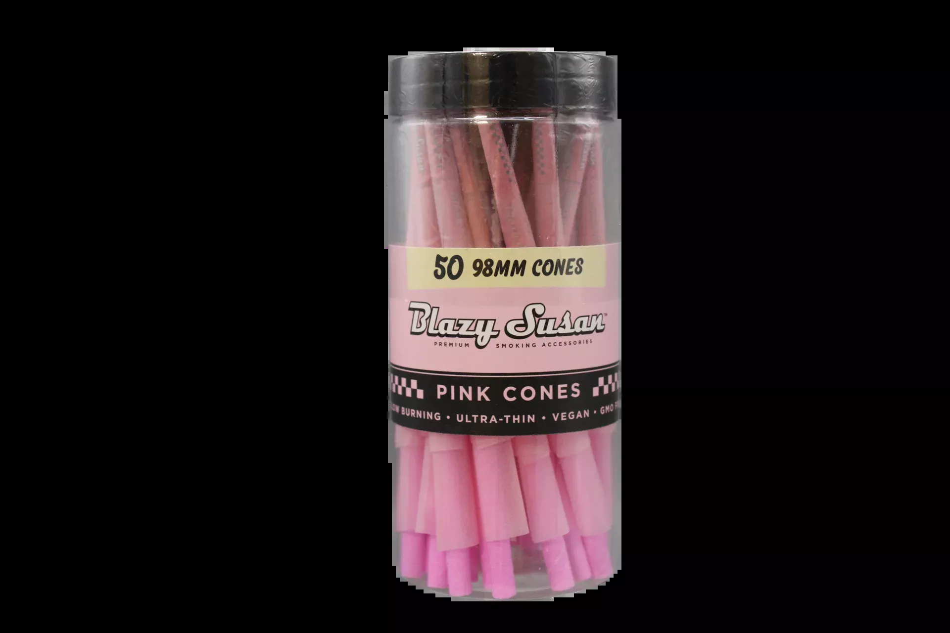 Blazy Susan 98mm Pre-Rolled Cones – 50-Count Jar
