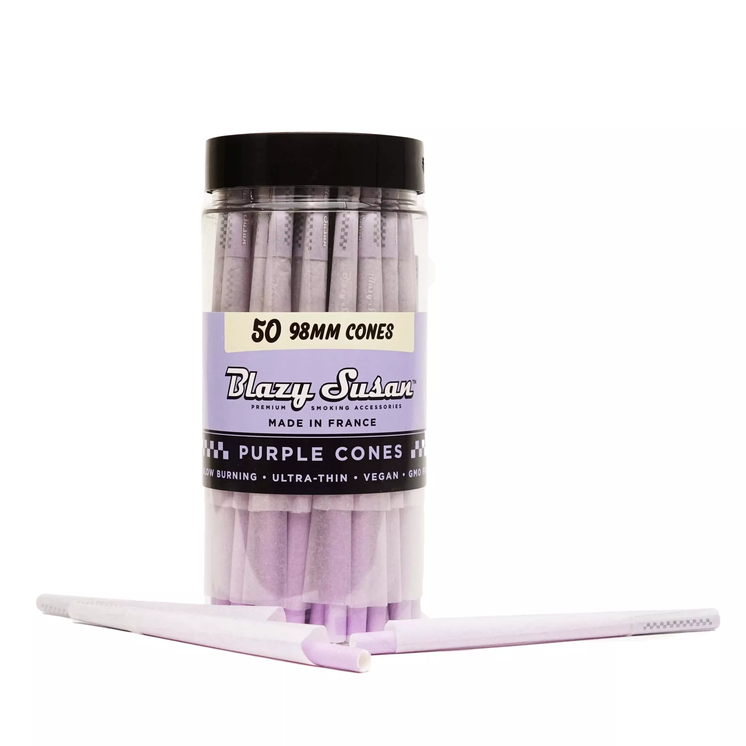Blazy Susan Cones - 98mm Purple 50pk