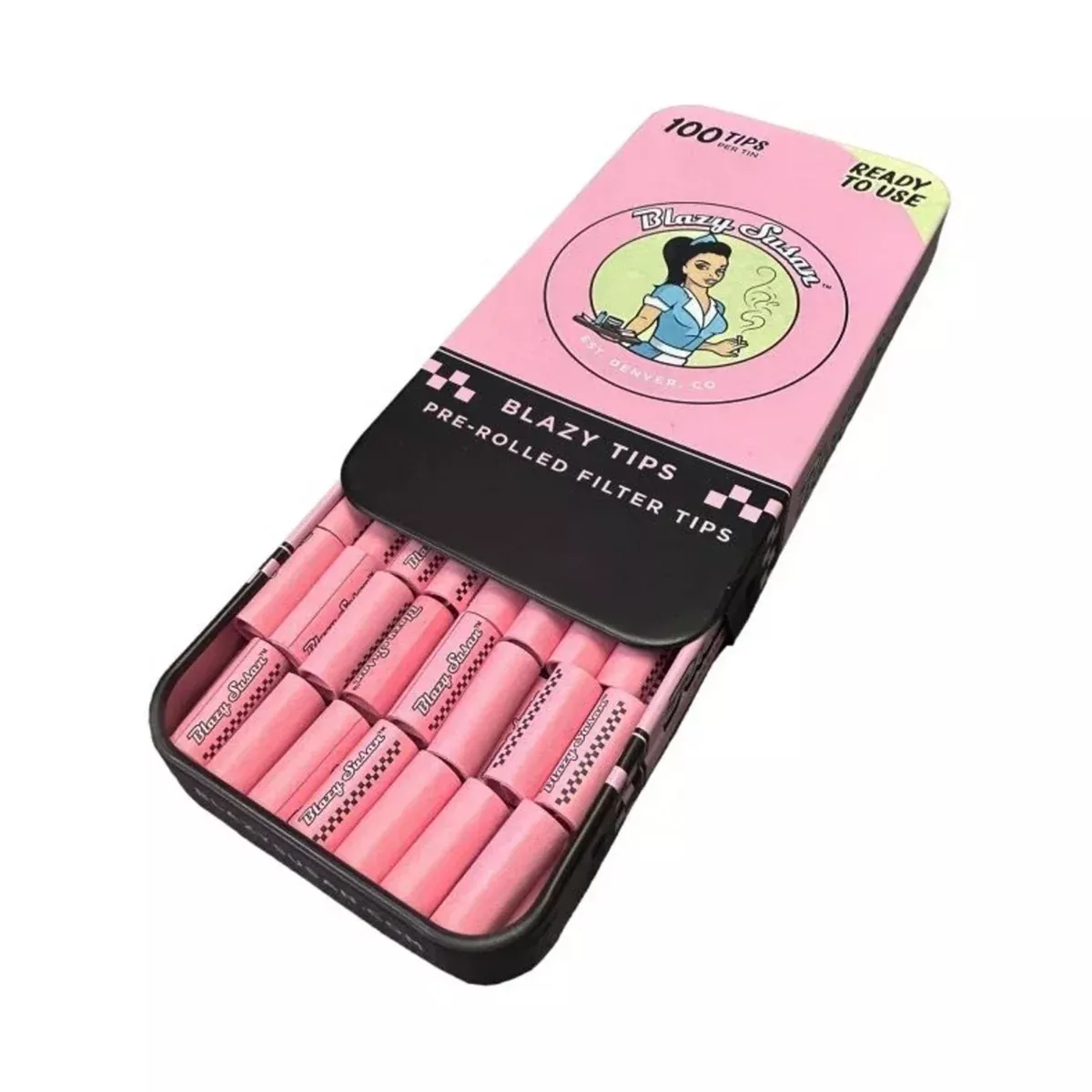 Blazy Susan Pre-Rolled Pink Filtered Tips (100 Count)