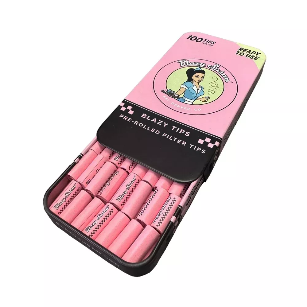 Blazy Susan - Pre Rolled Pink Tips - 100pc Tin