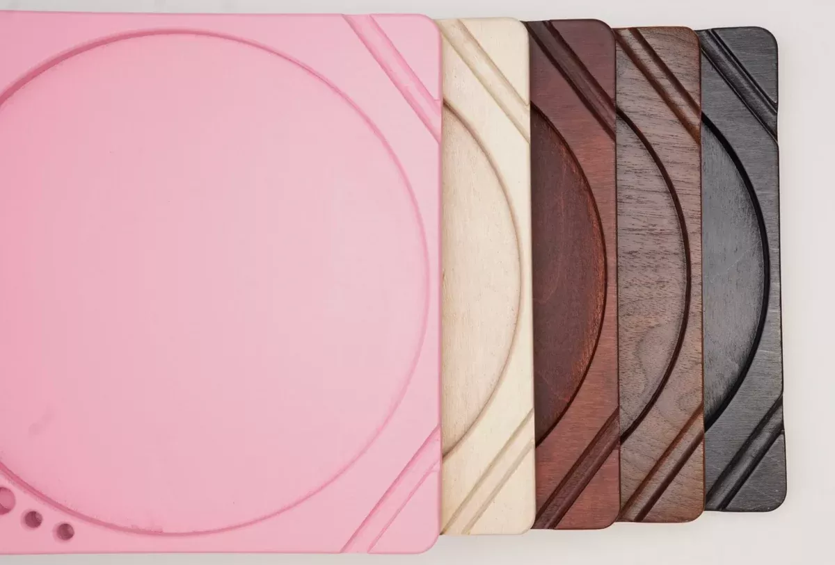 Blazy Susan Premium Wooden Dab Tray - Assorted Colors with Functional Design