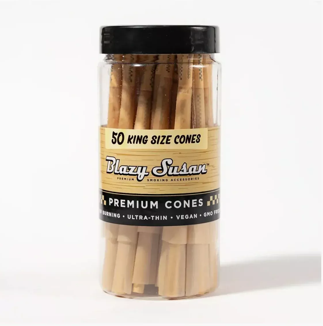 Blazy Susan Unbleached Pre-Rolled Cones – 50ct Jar
