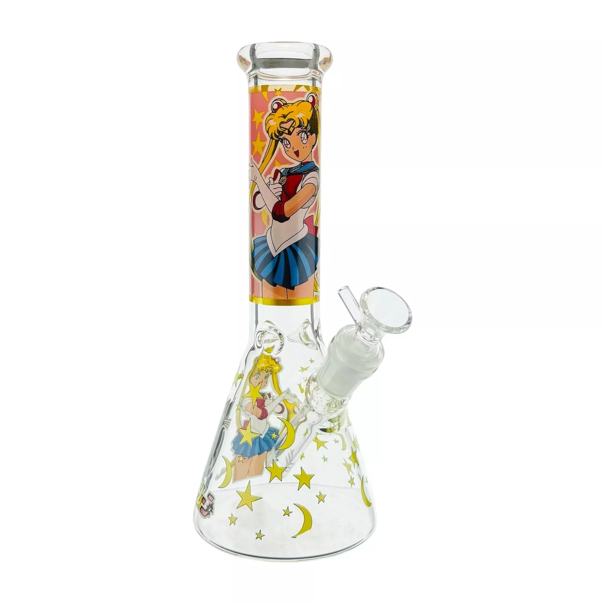 Blonde Anime Girl With Black Cat 10 Inch Water Pipe