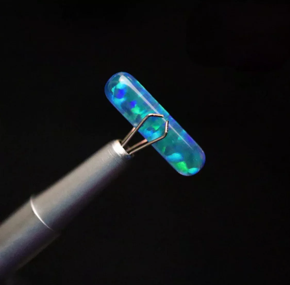 Blue Opal Terp Slurper Pillar (Fits 25mm Banger) by Ruby Pearl Co.