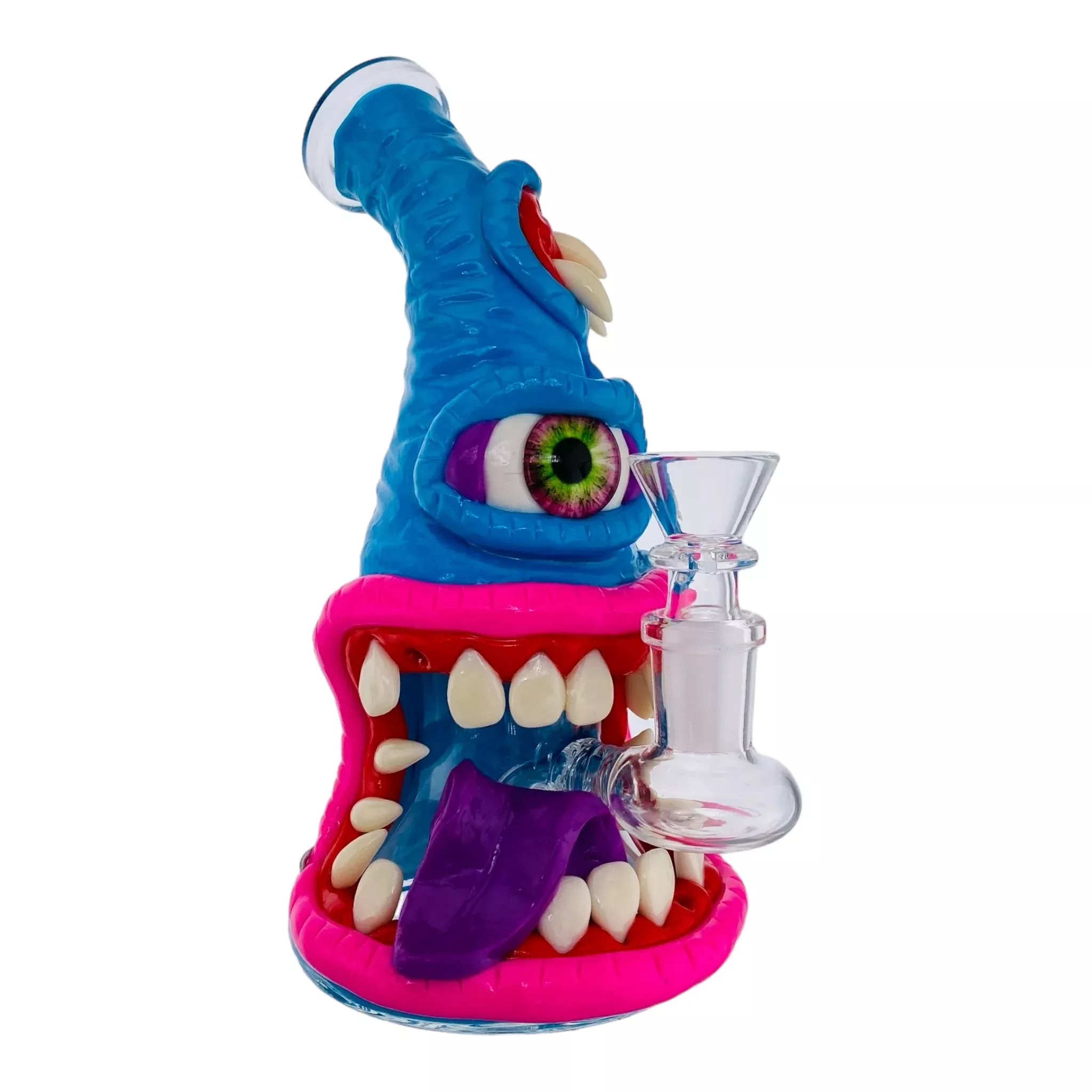 Blue and Pink Cyclops Monster Bong