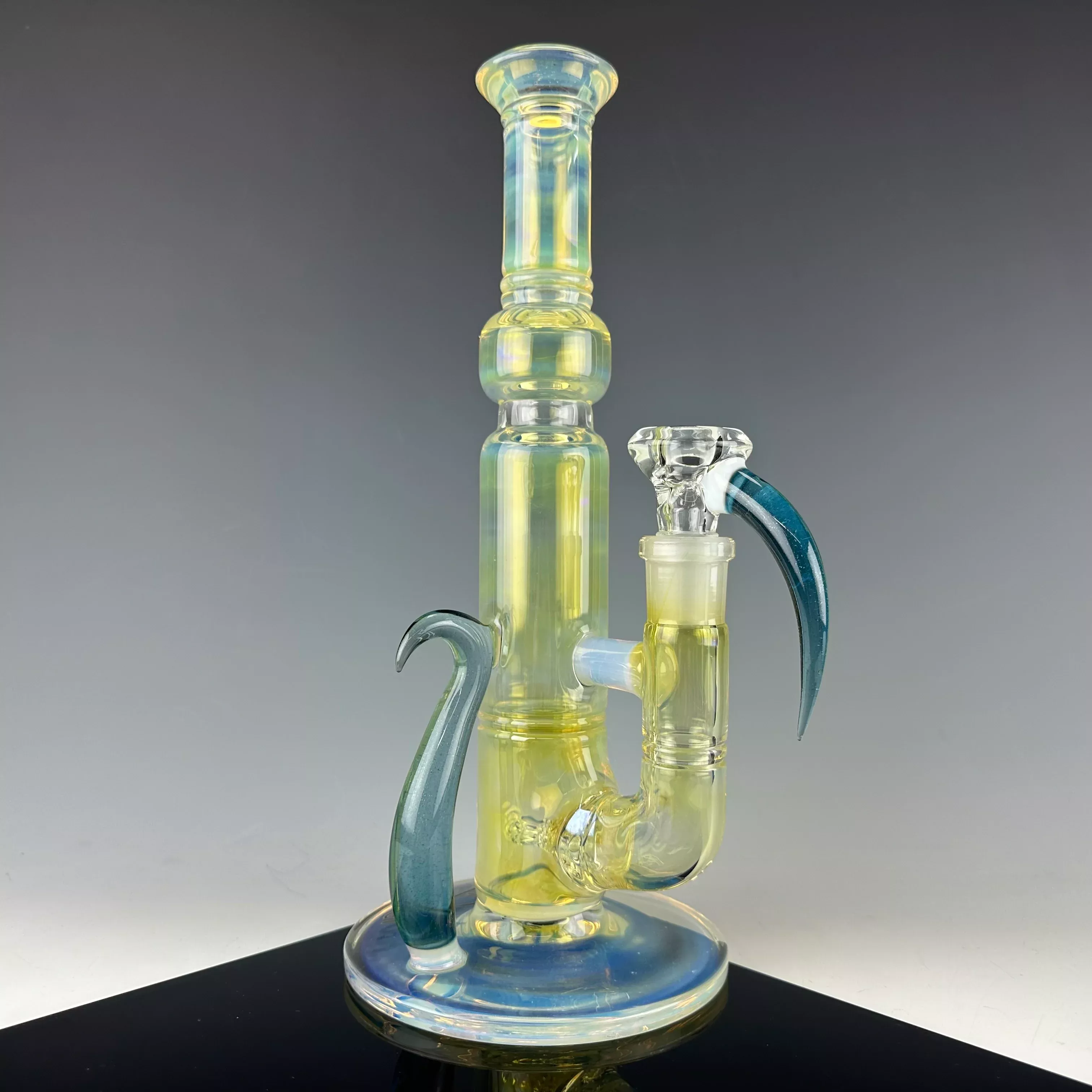 "Blue Stardust, White" Silver Fume Double Stemline 45 X 5mm by Apix Designs