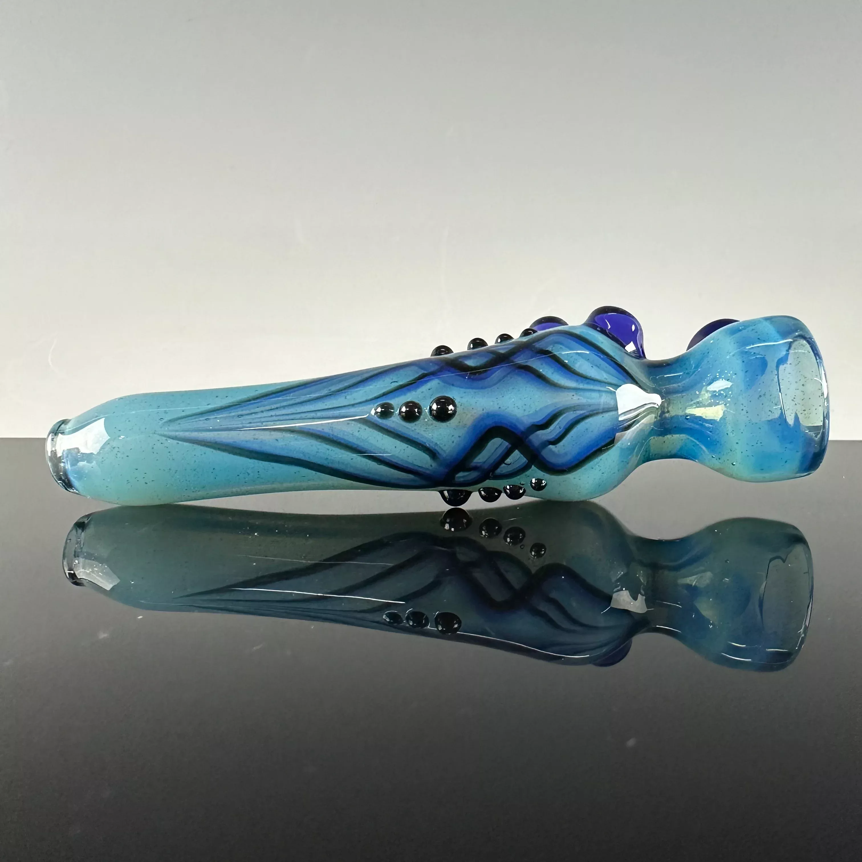 "Blueberry" Pinstripe Onie by Blossom Glass