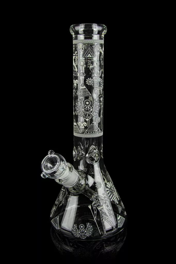BONGS USA Glow in the Dark Egyptian Deities Bong
