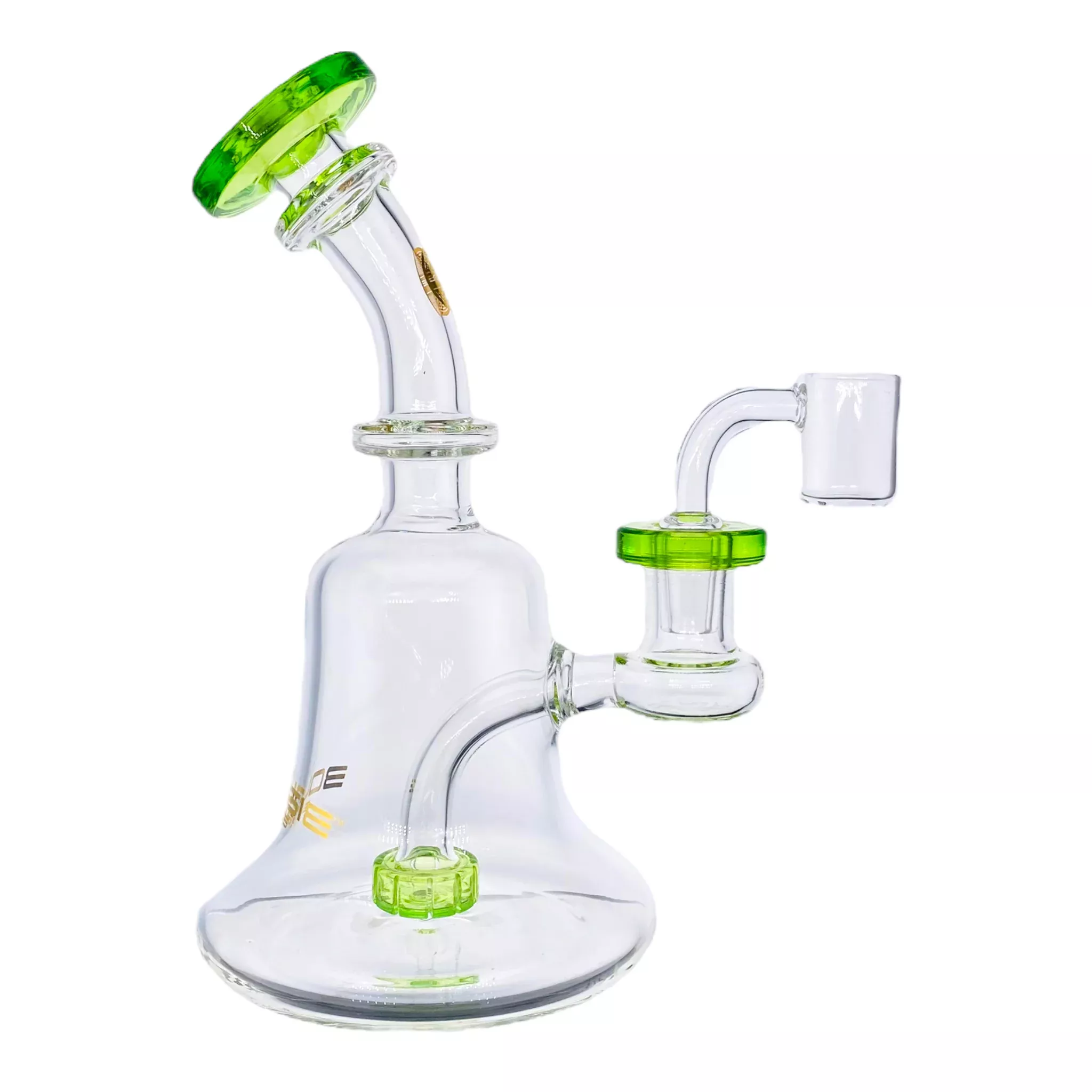 Bougie Glass - Small Dab Rig Banger Hanger 14mm Fitting - Green