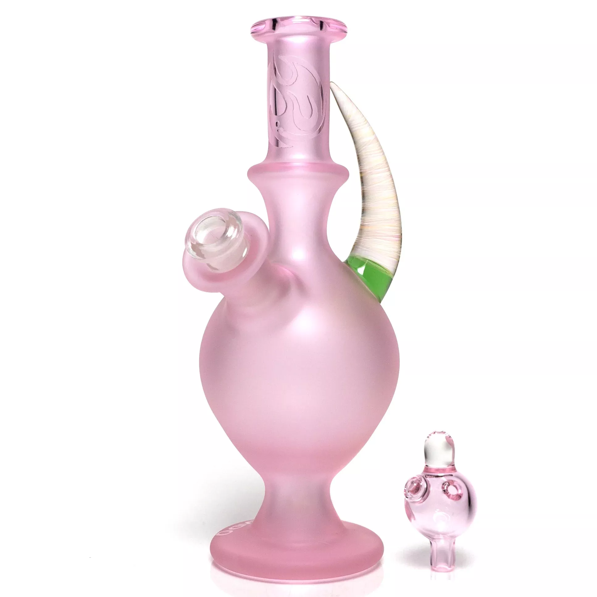 Brando - 10mm Full Blasted Ball Rig - Pink w / Lime Juice - Fume Cluster Millie