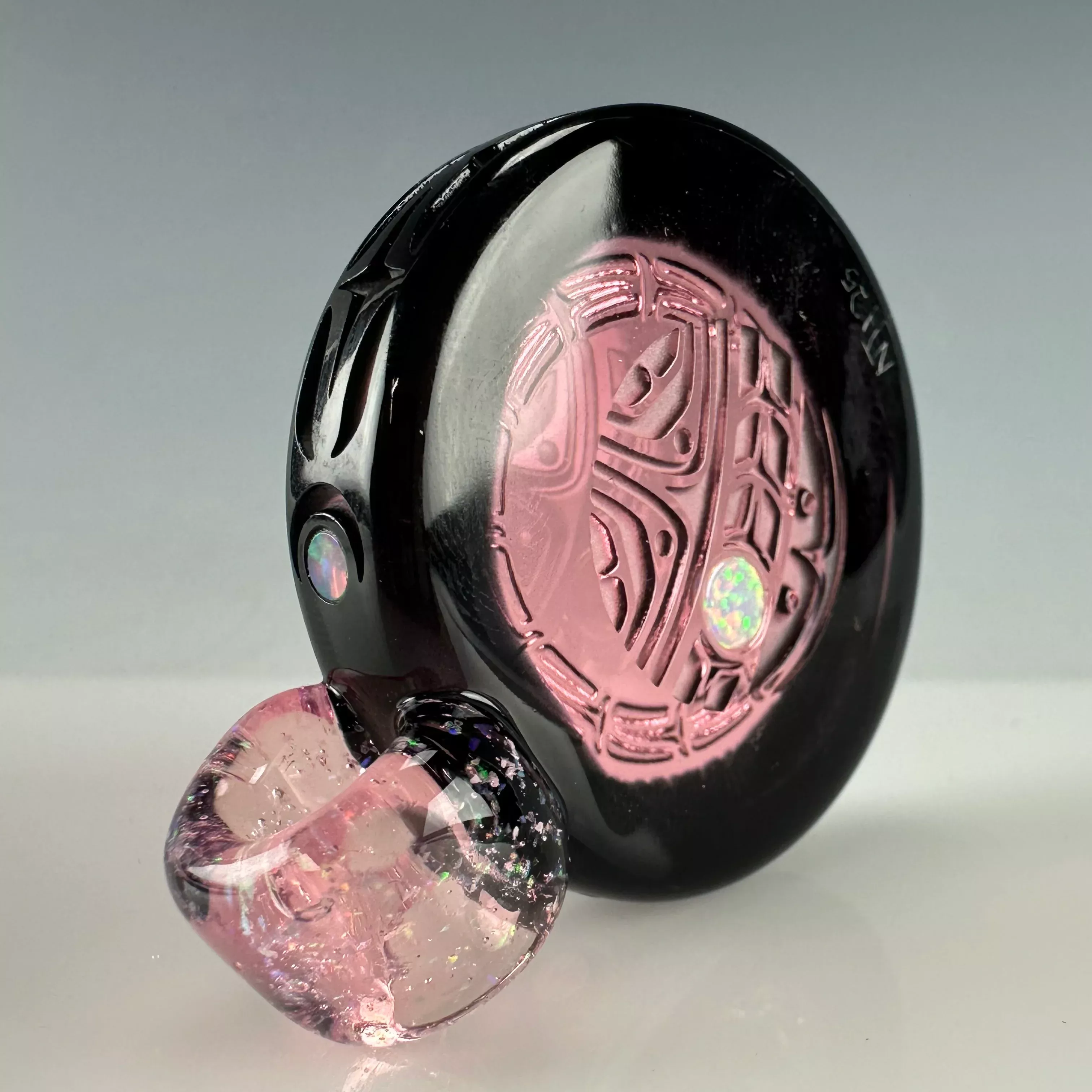 "Breathe" CFL Pendant by GlassMaze